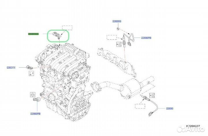 Датчик абсолютного давления Nissan Terrano F4RE410