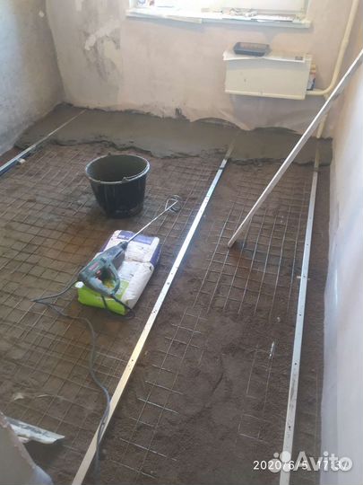 Стяжка пола по маякам, финишный пол,любой объем