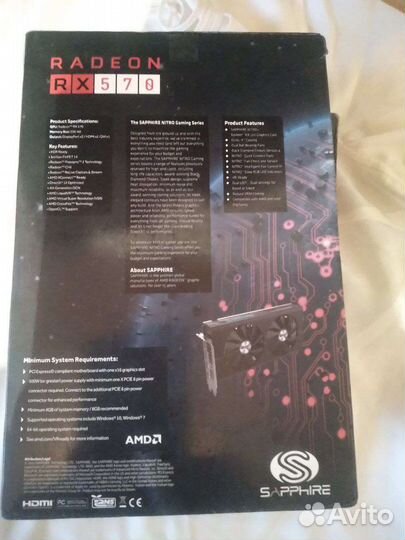 Видеокарта Sapphire Radeon RX 570 4 гб