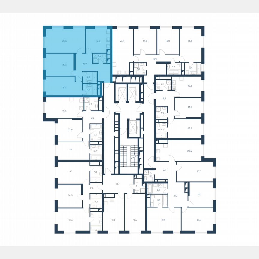 3-к. квартира, 98,1 м², 19/21 эт.
