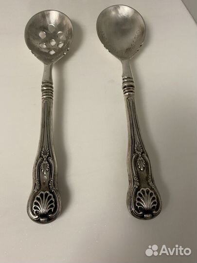 Сервировочные приборы латунь серебрение и мельхиор