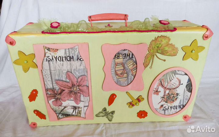 Чемодан и клетка декоративные