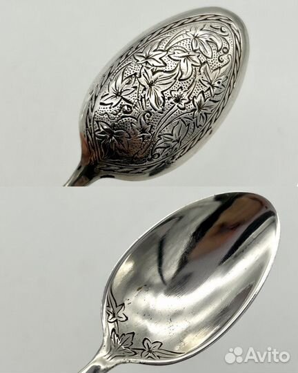 Кофейная ложка, серебро 84 проба, 1870 г. 9,6 г