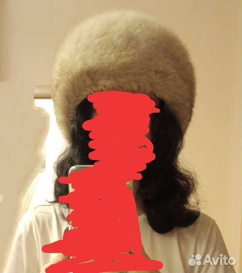 Зимняя шапка из песца