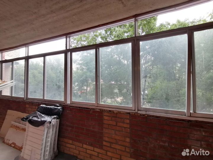 Балконное остекление бу алюминий