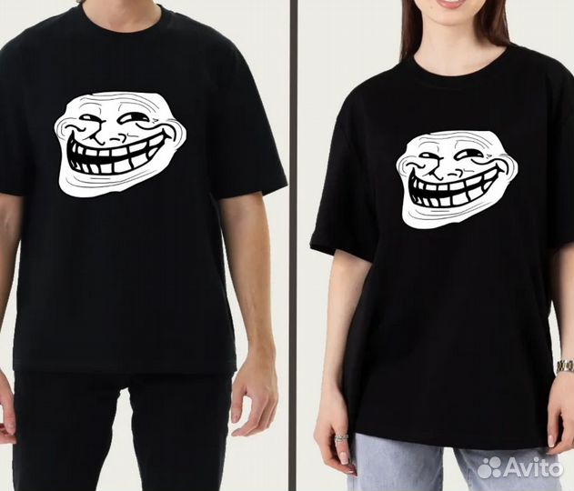 Футболка тролфейс, y2k