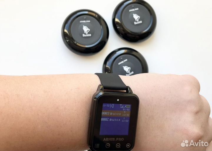 Кнопка вызова персонала и часы официанта Элит