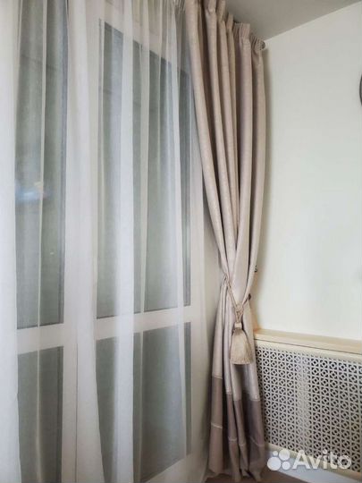 Штора цвета капучино