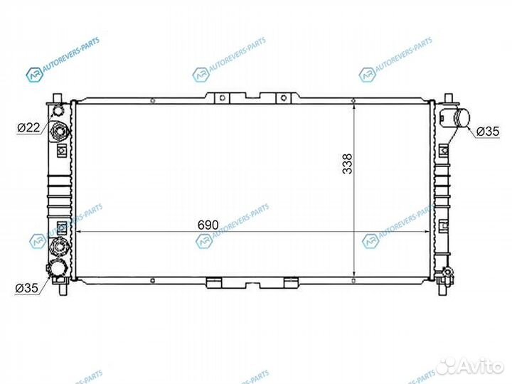 SG-MZ0002-V6 Радиатор mazda capellamillenia626cron