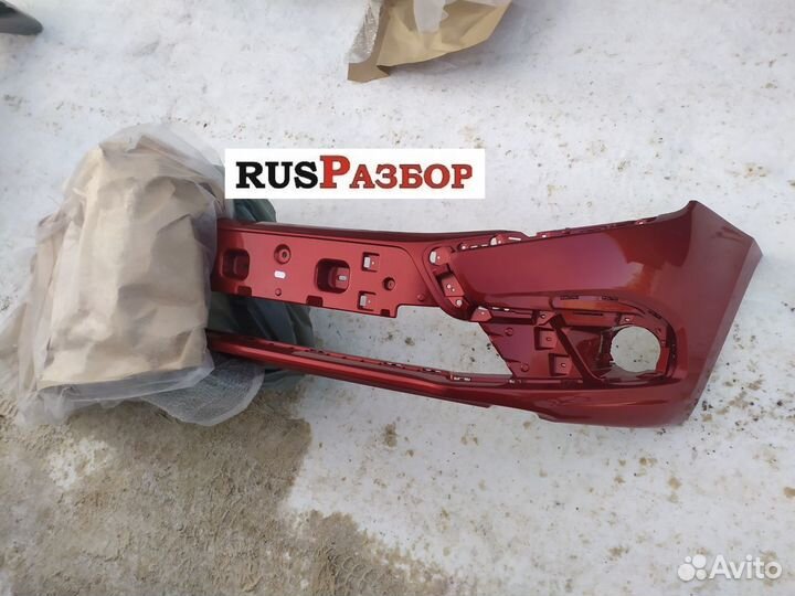 Бампер окрашенный цвет ваз 2190 Гранта FL Сердолик
