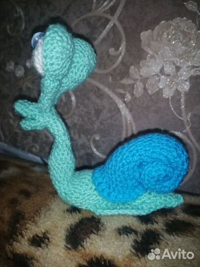 Улитка вязанная интерьерная