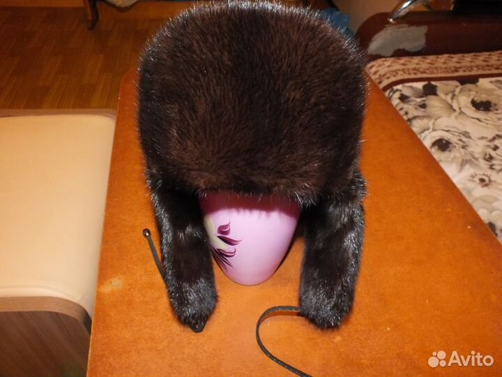 Шапка норковая с ушками