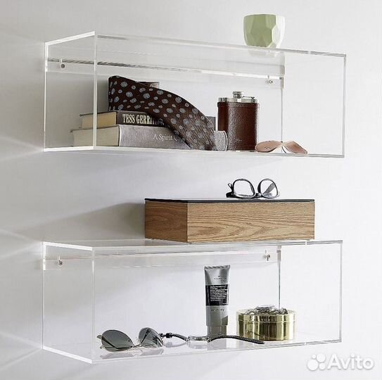 Стеклянная полка на заказ