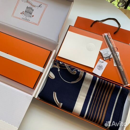 Шаль Hermes кашемир + шелк