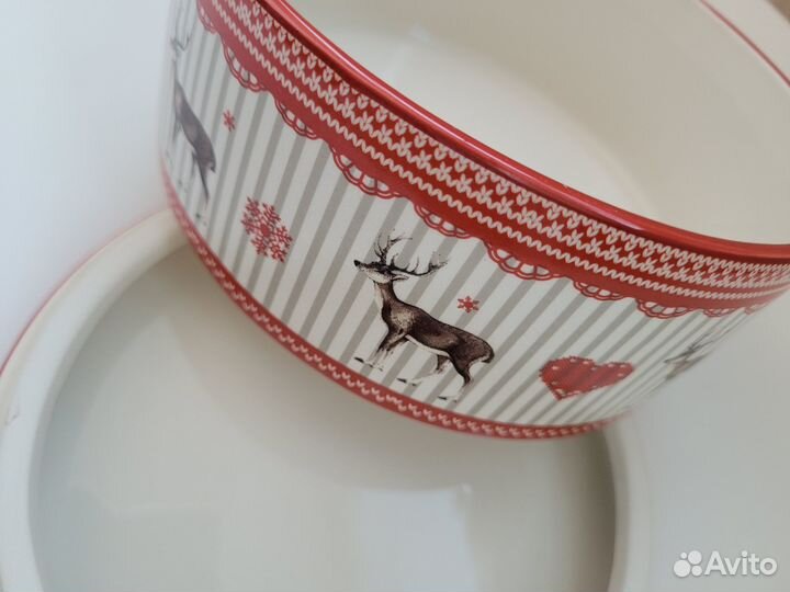 Новогодние фигурки, банка для печенья Clayre & Eef