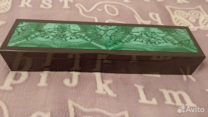 Ручка из малахита в футляре - новая