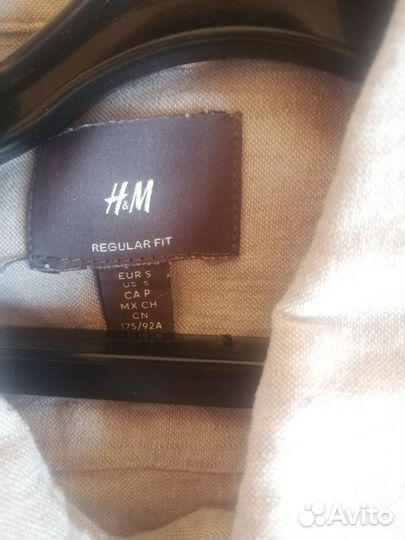 Рубашка мужская лён H&M