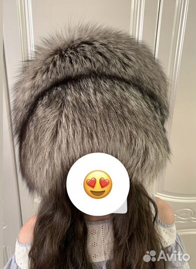 Шапка из меха чернобурки, чернобурка