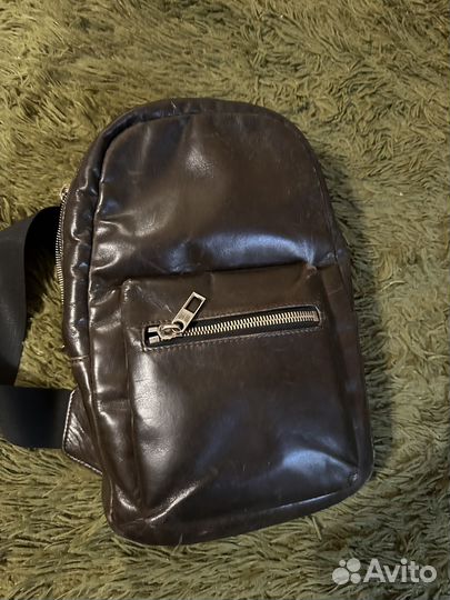 Сумка рюкзак натуральная кожа