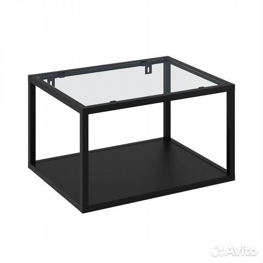 Полка навесная, чёрная, лофт