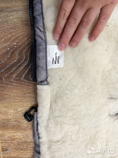 Зимний конверт в коляску овчина