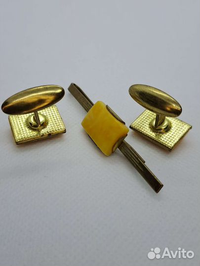 Запонки и зажим для галстука набор СССР