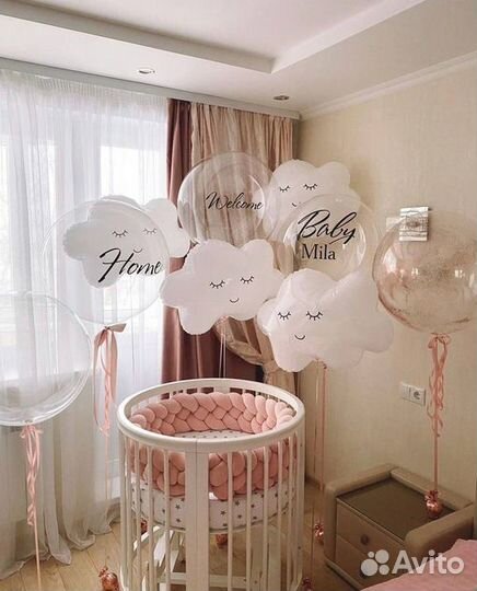 Воздушные шары на Выписку, Гелиевые шары и шарики