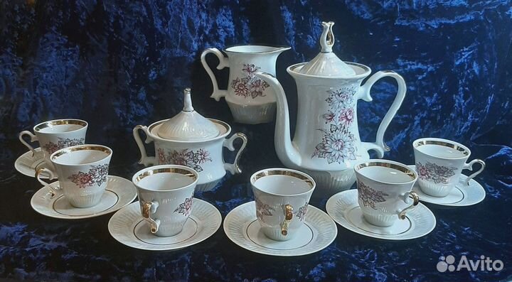 Кофейный сервиз СССР Барановский фарфоровый завод