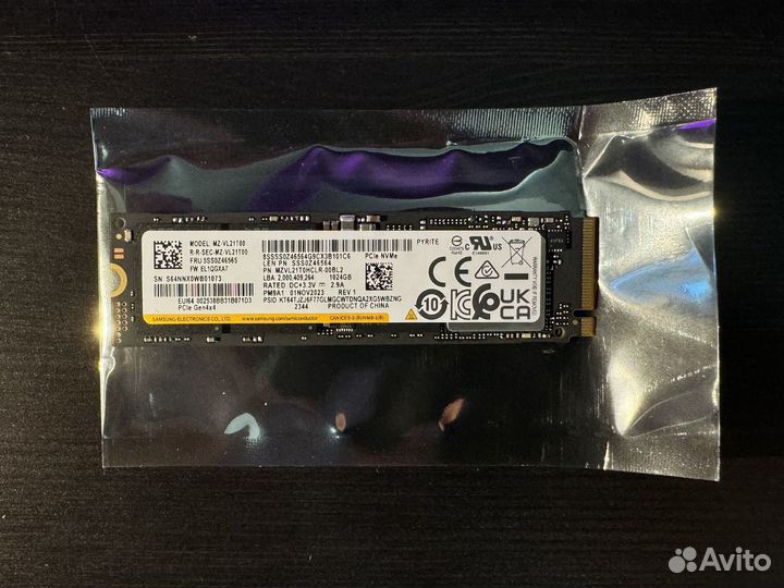 SSD nvme 1Tb Samsung PM9A1 (980 Pro OEM)