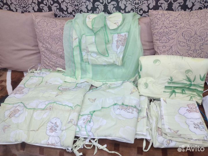 Балдахин в кроватку и бортики