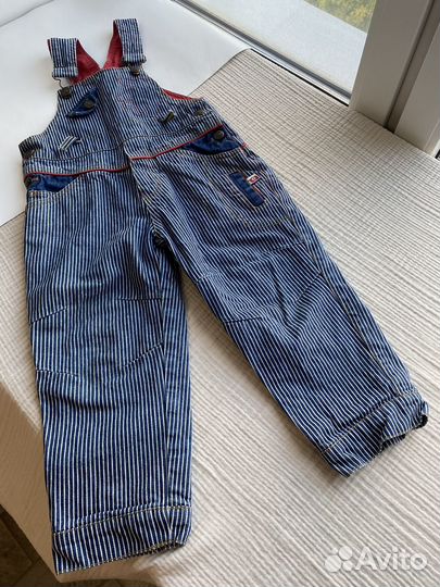 Джинсовый винтажный комбинезон 98