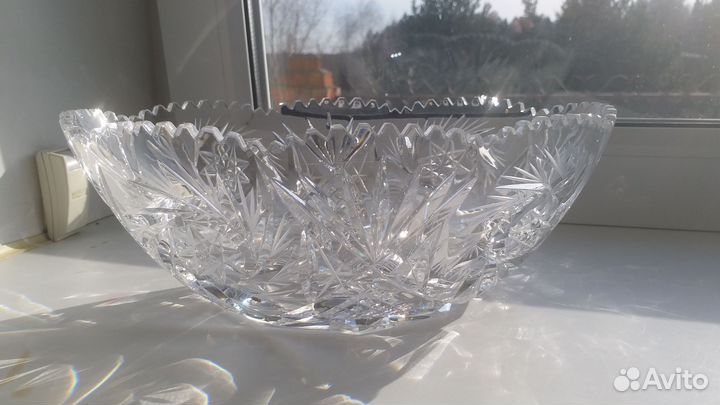Хрусталь богемский ваза для фрук. и сладостей