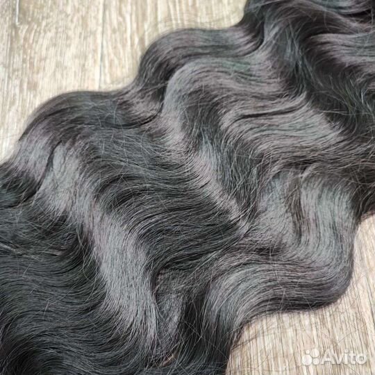 Афролоконы body wave, оттенок горький шоколад, #2