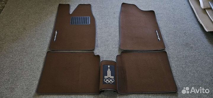 Автоковрики для ваз 2101-2107, чёрн.корич