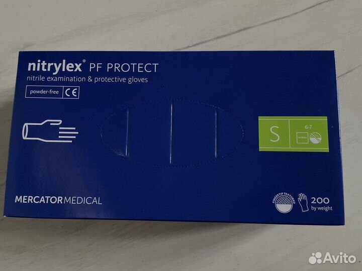 Перчатки смотровые nitrulex PF protect