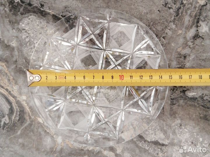 Блюдце хрустальное