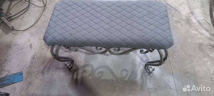 Банкетка пуфик кованый