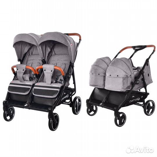 Коляска для двойни Carrello Connect 2 в 1