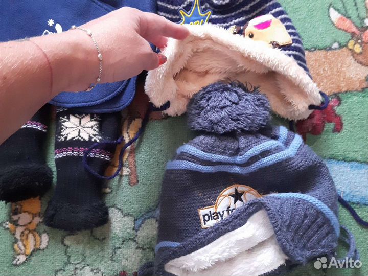 Шапка варежки шарфы кепки 2-5лет