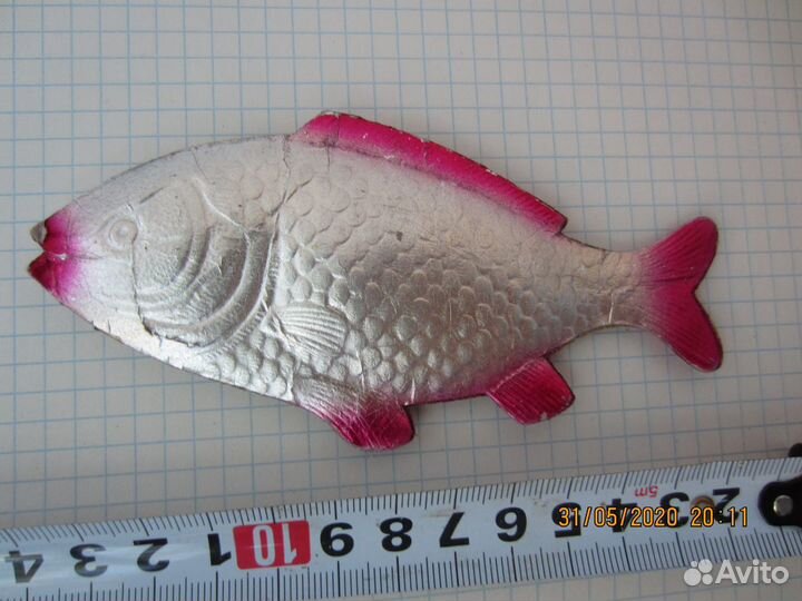 Елочная игрушка рыба рыбка картон