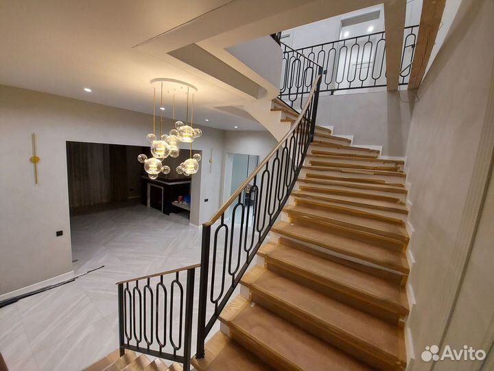 Современные перила Лофт. Кованые перила