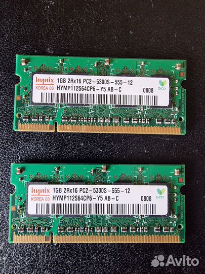 Оперативная память DDR2 для ноутбука