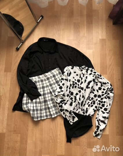 Вещи пакетом Юбка Блузка Рубашка Боди,р.44