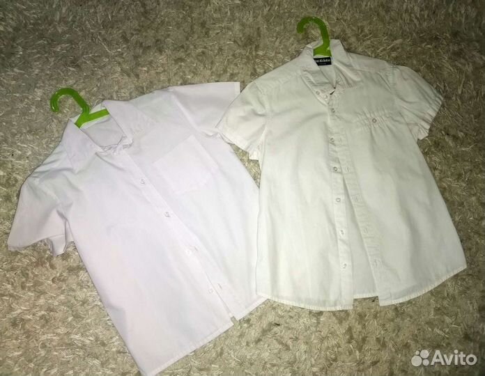 Белые рубашки 134,140
