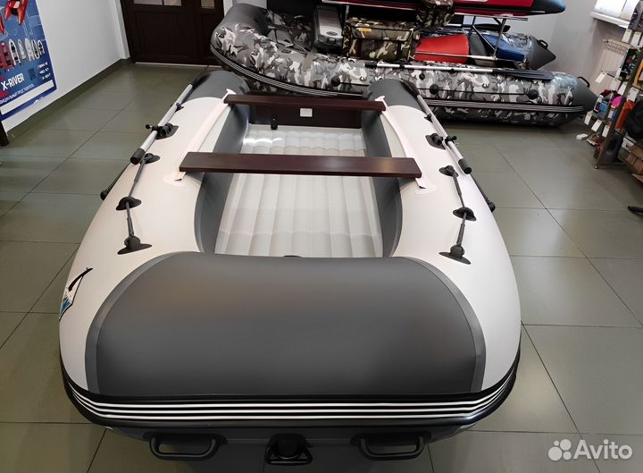 Лодка пвх Orca 340 нднд светло-серый