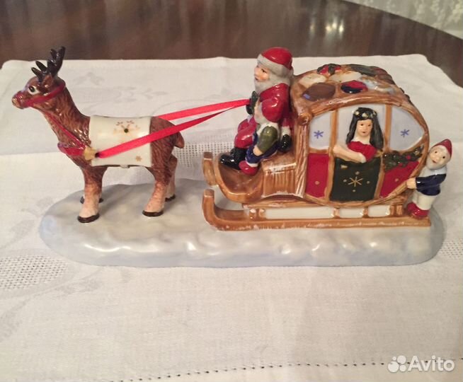 Рождество, Санта с подарками W&B. Звезда подсвечн