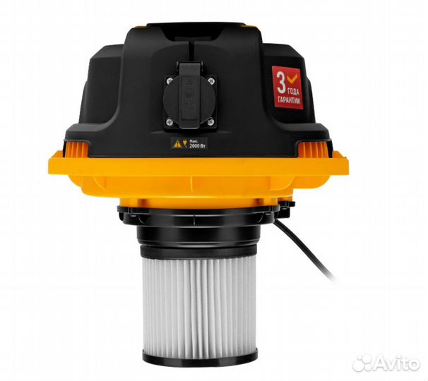 Пылесос строительный denzel RVC30, 1400 Вт, бак 30