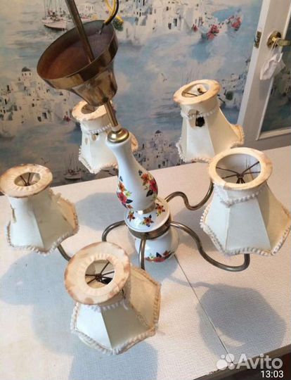 Люстра потолочная. Польская 80-х гг