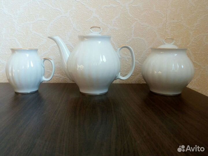 Сервиз чайный дулёво «золотая лента»