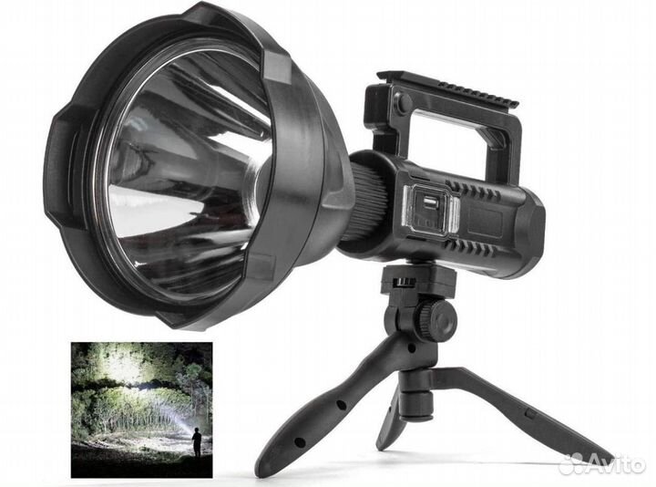 Сверхмощный аккумуляторный светодиодный фонарь